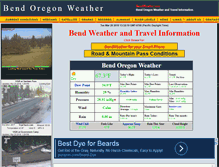 Tablet Screenshot of bendweather.com